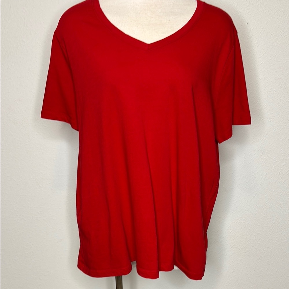 Time and Tru size XXL Red Boxy Short Sleeve Tee